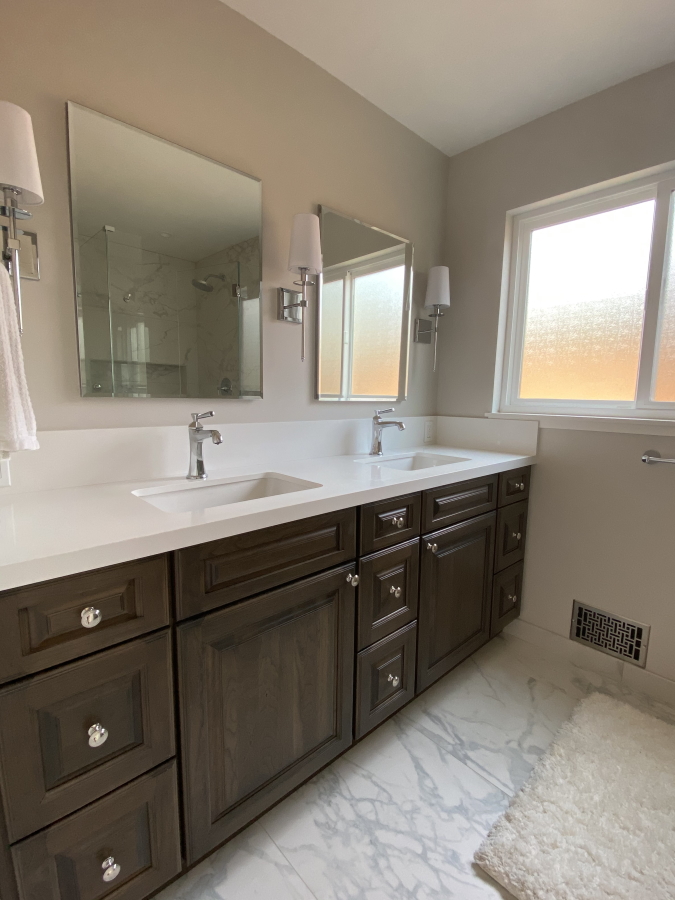 Custom bathroom vanity cabinetry